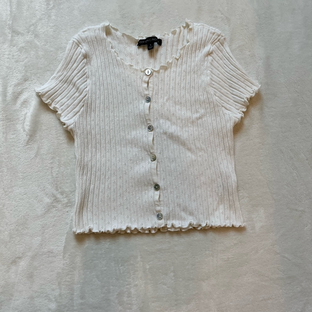 Button Down Crop Top